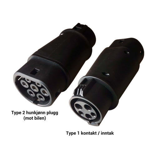 EBG - Type 1 til type 2 adapter / overgang Compact - Elbilgrossisten